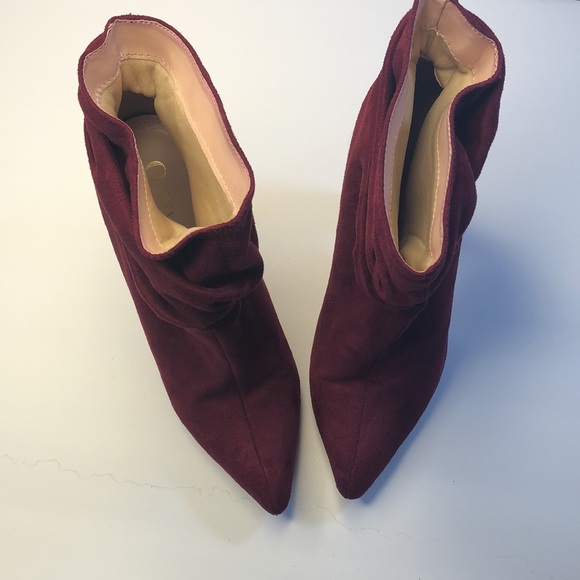 Burgundy Ankle Boots - Picture 3 of 3